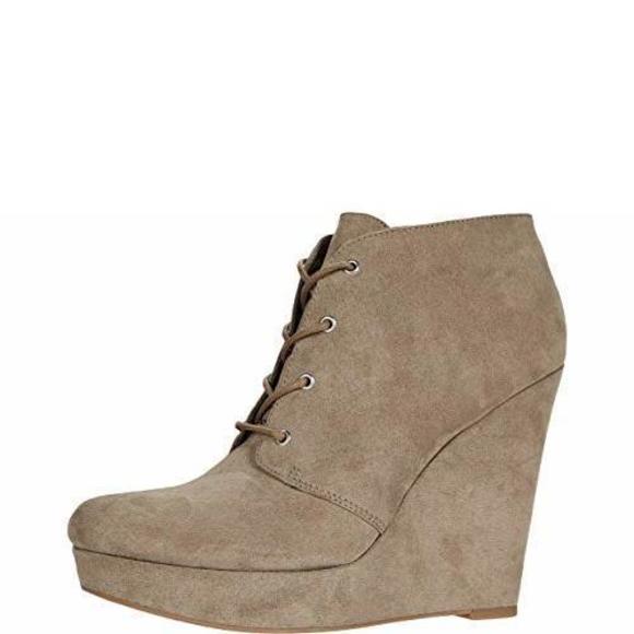 GBG Los Angeles Women's Platform Cushioned Dress Booties, Pebble, 8 - Picture 1 of 1